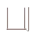 Modern Minimalist Chandelier With Vertical Horizontal Metal Bars And Simple Structure
