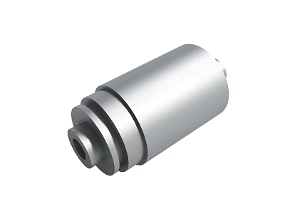 Stainless Steel Cylindrical Mechanical Component With Smooth Surface And Connection Ends 3d model
