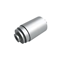 Stainless Steel Cylindrical Mechanical Component With Smooth Surface And Connection Ends 3d model