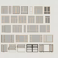 Wooden Frames Wall Decor With Various Shapes Sizes Arranged On White Wall