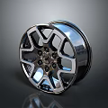 Stylish Metallic Car Wheel Rim With Chrome Finish And Spoke Design