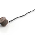 Industrial Equipment Wooden Cable Spool And Bending Steel Tube Component