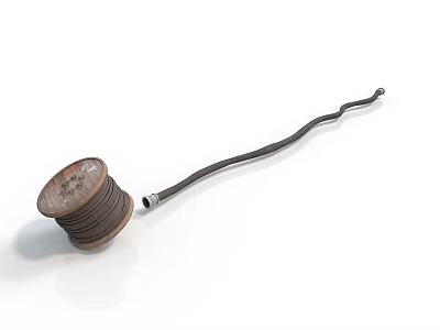 Industrial Equipment Wooden Cable Spool And Bending Steel Tube Component 3d model