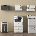 Diverse Office Appliances With Printers Multifunction Devices And Shredder For Workplace Efficiency 3d model