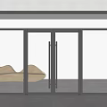Modern Double Glass Doors Interior Design With Sleek Frame And Transparent Panels