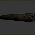 Rusted Curved Metal Claw Displayed On Dark Background With Textured Surface