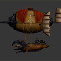 Goblin Airship Goblin Airship Cartoon Airship 3d model