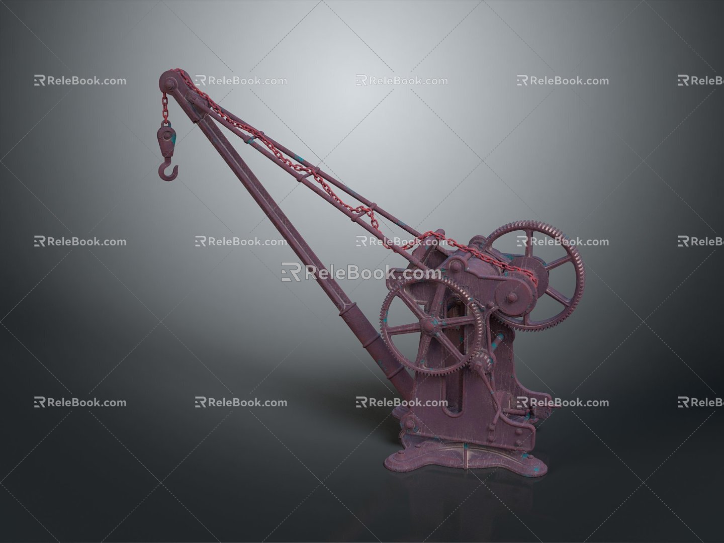 Retro Crane Manual Crane 3d model