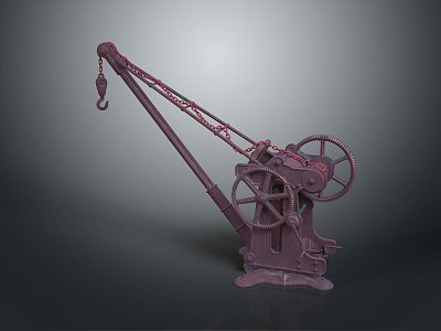 Retro Crane Manual Crane 3d model