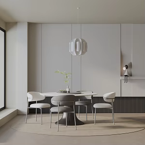 Modern table combination 3d model