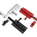 Metal Door Latches And Bolts In Silver Red Black Different Styles For Home