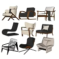 Modern Leisure Accent Chairs With Wooden Frames Diverse Upholstery And Stylish Designs