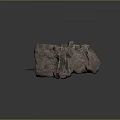 Realistic Rock Cave Structure With Rough Surface And Brown Earthy Base 3d model