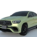 Light Green Mercedes Luxury Sporty Coupe SUV With Black Grille And Alloy Wheels