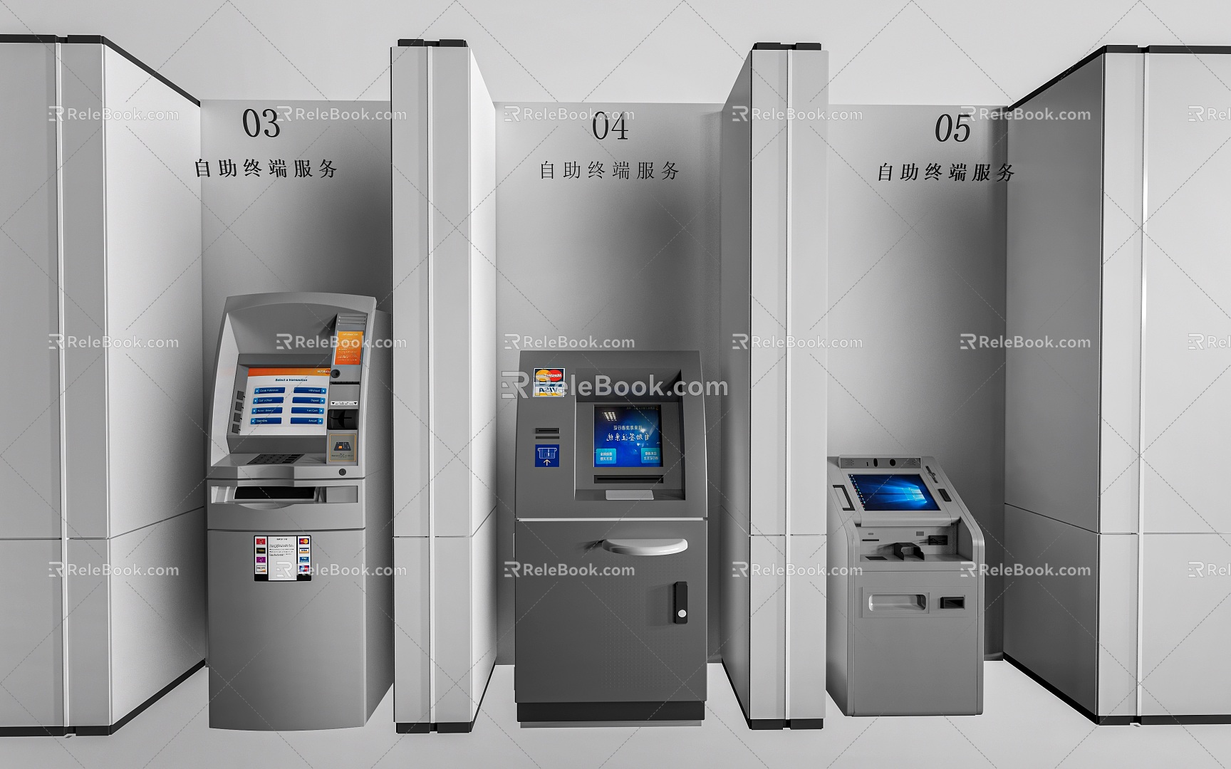 ATM machine ATM machine all-in-one machine intelligent machine calling machine 3d model