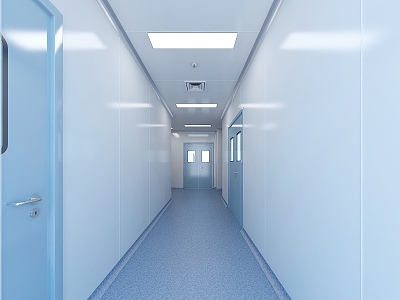 Food Company Laboratory Purification Area Corridor model