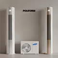 Modern Tower Air Conditioner And Fan With Sleek Design For Home Living Space
