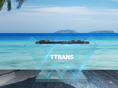 TTRANS Commercial Equipment With Triangular Transparent Material Illuminated Logo And Top Controller 3d model