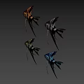 Colorful 3D Animated Fish Characters with Different Vibrant Colors for Game and Movie Design
