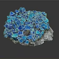 Vibrant Blue Crystal Cluster Decorative Household Item With Natural Stone Design