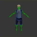 Cyberpunk 3D Humanoid Character With Pink Hair And Mechanical Arm Leg Armor