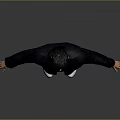 Man in Black Jacket Dark Pants White Shoes with Arms Outstretched on Gray Background