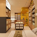 Home Textile Shop Bedding Shop Home Textile Home Surrounding Quilt Pillow Cabinet Bedding Fabric Blanket Display Cabinet Display Rack 3d model