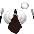 Western tableware 3d model