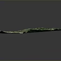 3D Terrain Model With Mountain Ranges Lakes And Green Vegetation Details