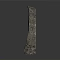 Ancient Stone Sculptures Tall Obelisk And Arched Top Slab With Texture