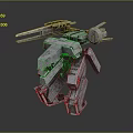 Detailed Futuristic Mechanical Creature Character With Jointed Limbs And Metallic Weaponry