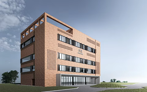 modern public building canteen building community service center building office building 3d model