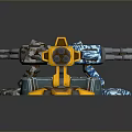 Turret Turntable Railgun Sci-fi Tower Defense Game Tower Defense Sci-fi Turret Game Turret Game Battery 3d model
