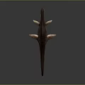 Realistic 3D Model of Aquatic Creature with Long Body and Fins on Dark Background