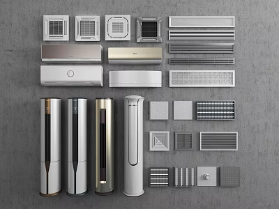 Modern Air Conditioning Vertical Air Conditioning Hanging Air Conditioning Air Conditioning Air Outlet Central Air Conditioning Yuba Air Heater 3d model