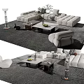 Modern sofa coffee table combination 3d model