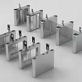 Modern Public Facility Turnstiles For Secure Access Control And Entry Management 3d model