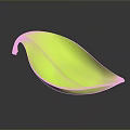 Vibrant Green Leaf Shaped Decorative Ornament with Smooth Glossy Surface for Home Interior