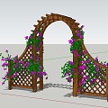 Modern Gate Garden Door 3d model