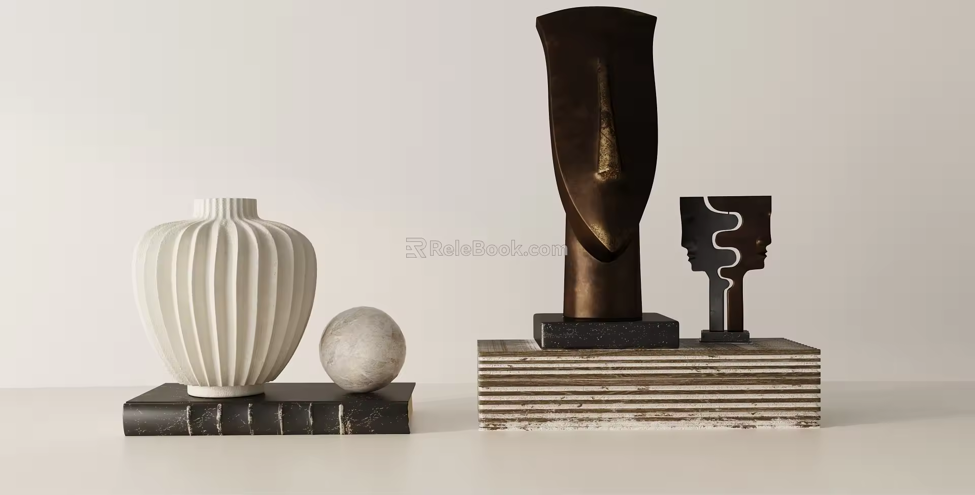 Modern ornaments combination 3d model