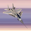 Different Types of Fighter Jets and Military Helicopters Flying in Sunset Sky