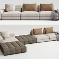 Modern Combination Sofa Multiplayer Sofa Combination 3d model