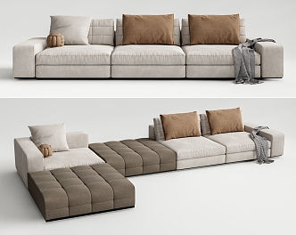 Modern Combination Sofa Multiplayer Sofa Combination 3d model