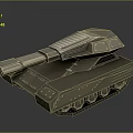 Futuristic Tank 3D Model With Sleek Armor Cannon And Tracks Design