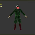 Fictional Character In Black Uniform With Hat Standing Arms Outstretched Pose