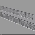 Modern Metal Railings With Wavy Vertical Bars For Balcony And Staircase
