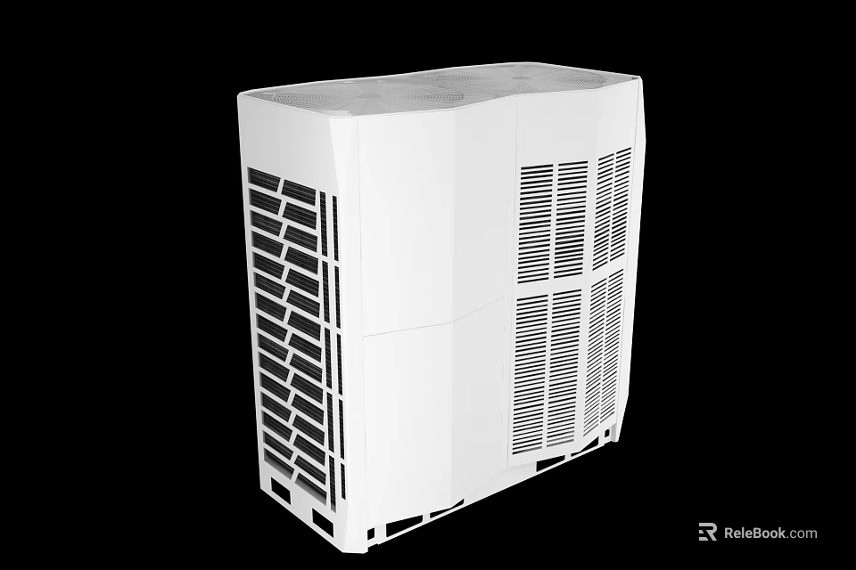 White Modern Air Cooler Fan With Vent Design And Efficient Cooling Performance 3d model 