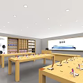 Modern Mobile Phone Store Smart Phone Experience Hall Mobile Phone Table 3d model