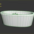 Modern White Oval Bathtub With Faucet Drain And Sleek Design