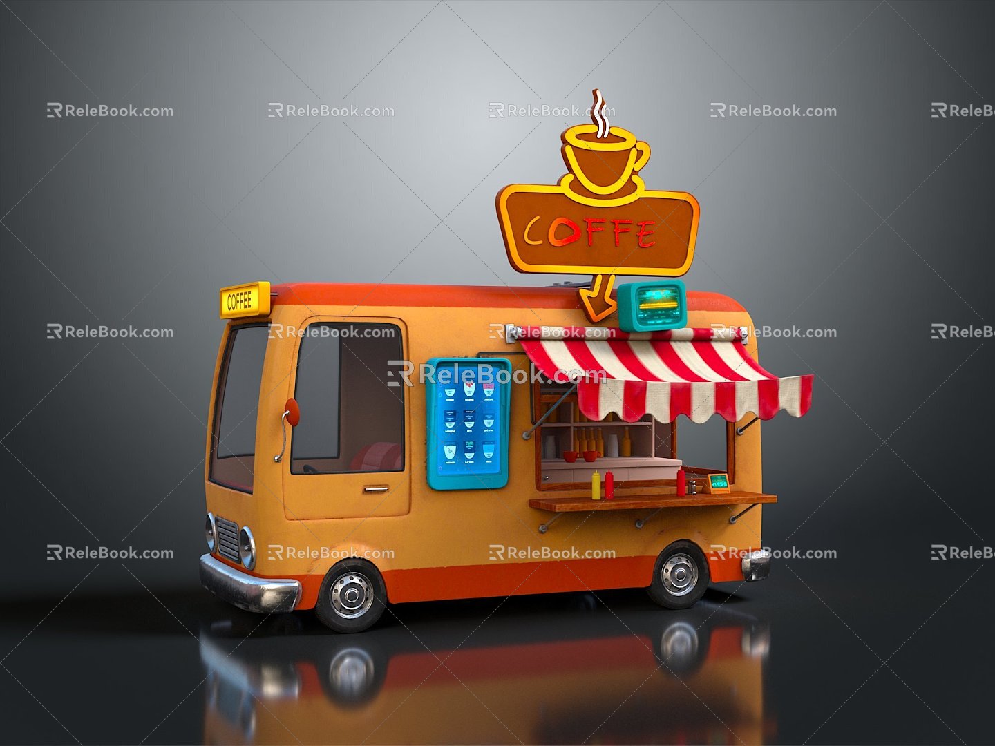 Coffee Car Food Car Food Vending Car Mobile Food Car Mobile Vendor Mobile Vendor Vendor Car Dining Car 3d model